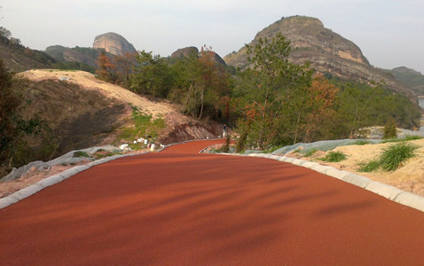 彩色防滑路面（景區綠道）-環氧地坪漆，水性地坪漆!